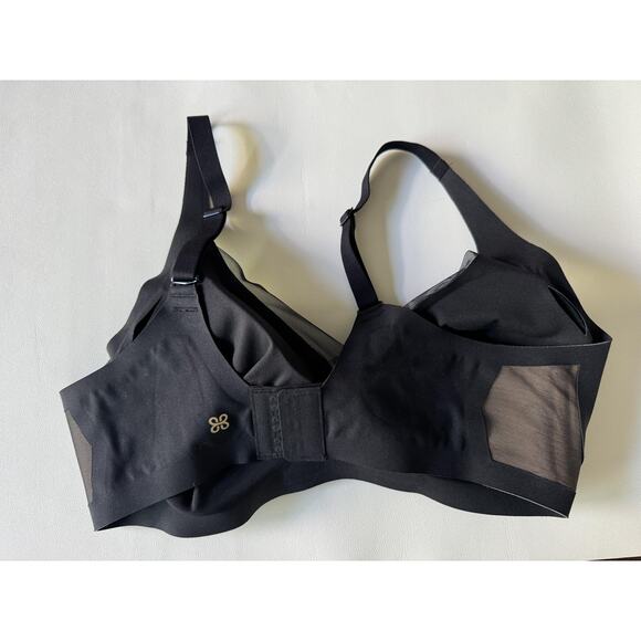 Honeylove T-Shirt Bra Womens Small Black Wireless Mesh Panel Seamless Support - Picture 3 of 6